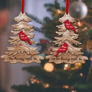 Adorno navideño conmemorativo personalizado, en memoria de un ser querido, adorno para el Día de los Caídos, regalos de recuerdo, regalo de condolencias