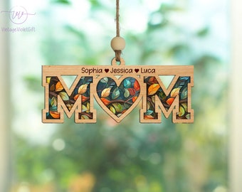 Mom Suncatcher Ornament, Gift for Mom, Mother in Law Gift, Mother's Day Gift, Gift for Grandma, Gift Idea for Mom, Personalized Gift for Mom