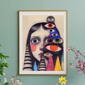 Behind the Eyes No.2 - Unique Canvas Art Print