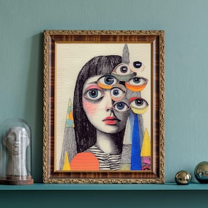 Behind the Eyes No.1 - Unique Canvas Art Print