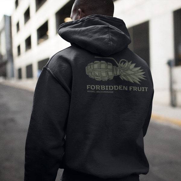 Forbidden Fruit - Mk2 Pineapple Grenade - Hoodie Patriotic Military Sweatshirt Marine Corps Sweater Army Navy Veteran