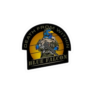 Blue Falcon - Bravo Foxtrot - DCV Die Cut Vinyl Sticker Decal Military Patriotic USMC Marine Corps Army Navy Air Force Vinyl Kiss cut