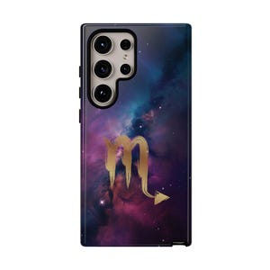 Scorpio Zodiac Sign Tough Case, Samsung Galaxy S25 Ultra Pixel 9 Pro XL Starry Night Design Gift for Astrology Lovers, Galaxy S24 Plus