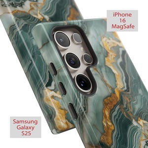 GOLDEN MARBLE iPhone Case, Marble Mobile Case, Beautiful iPhone 16 Pro Max Tough Case, Samsung Galaxy S25, Pixel 9, Trendy iPhone 15 MagSafe