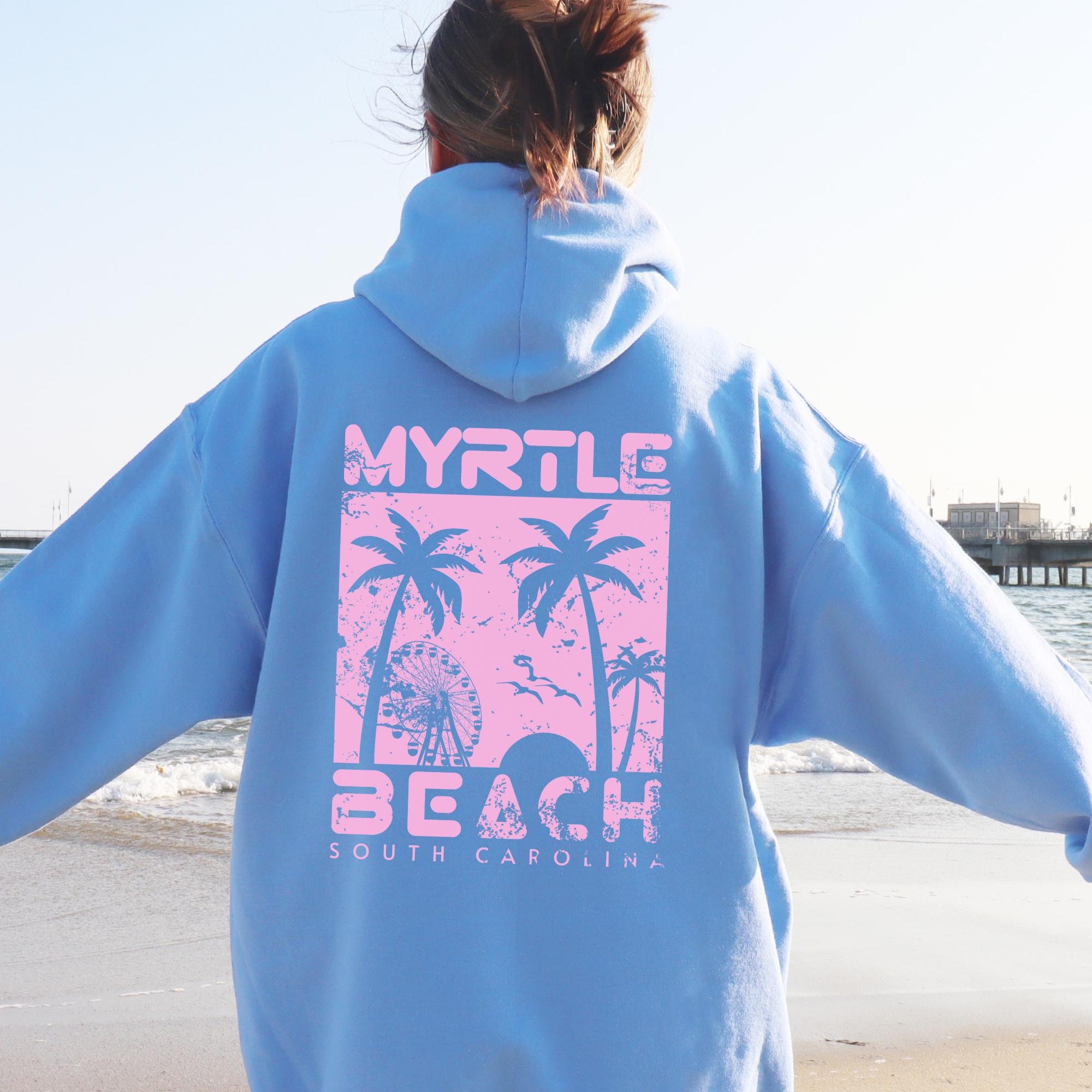 Myrtle Beach Hoodie, Retro Beach Shirt, Surfing Sweatshirt, Vintage South Carolina Pullover, Vintage Beach Shirt, Beach Gift, Holiday Shirt