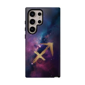 SAGITTARIUS Galaxy Phone Case, Zodiac Themed Tough Case for Samsung Galaxy S25 Ultra S24 Plus S23 Gift for Astrology Lovers