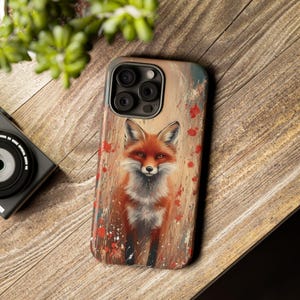 Autumn Fox iPhone Case, Fox Art Mobile Case, Beautiful iPhone 16 Pro Max Tough Case, Samsung Galaxy, Pixel, Cute Fox iPhone 15 MagSafe Case