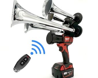 Milwaukee Chrome Train Horn with Wireless Remote Control
