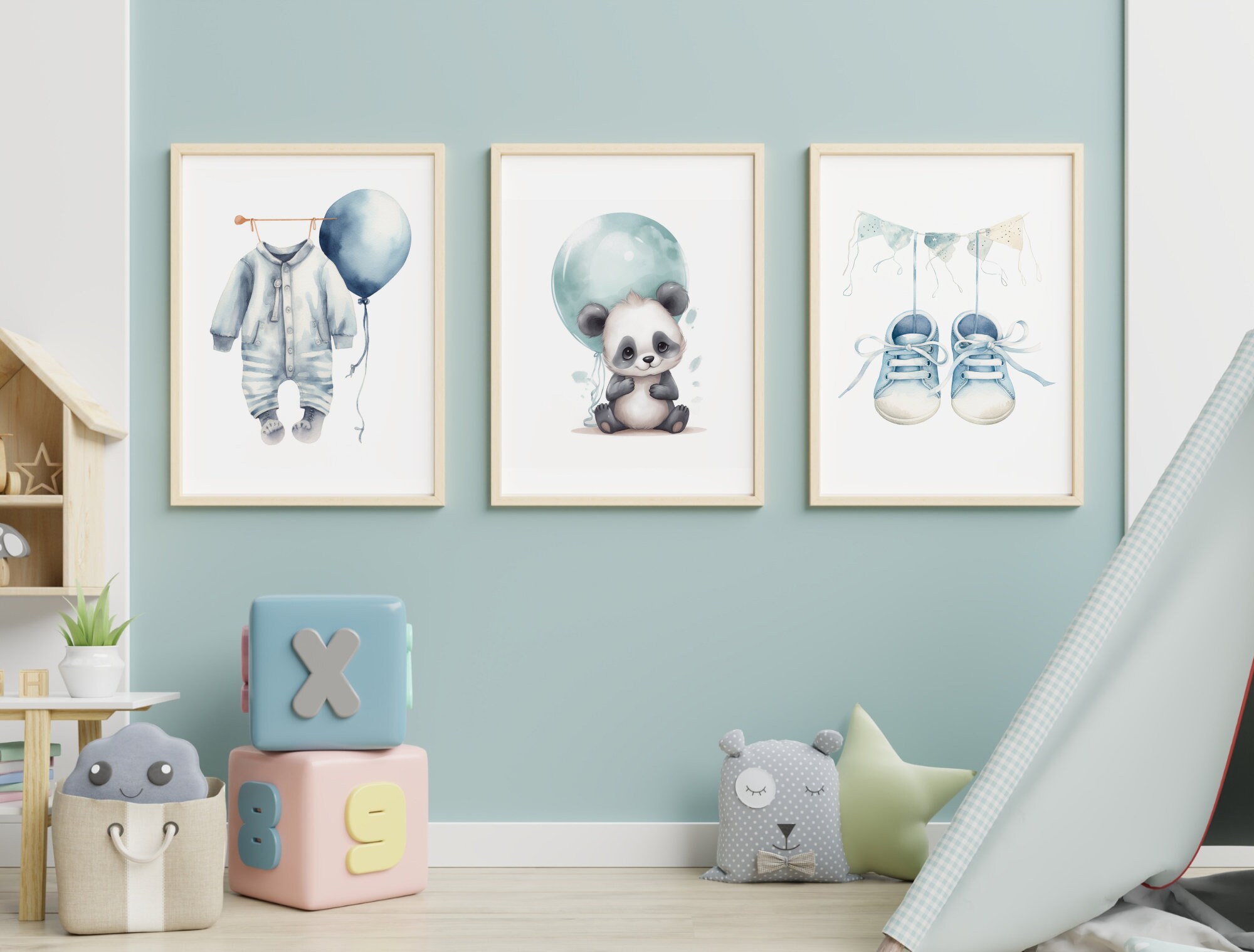 Set of 3 Boy Nursery Wall Art Printable | Boy Nursery Decor | Baby ...