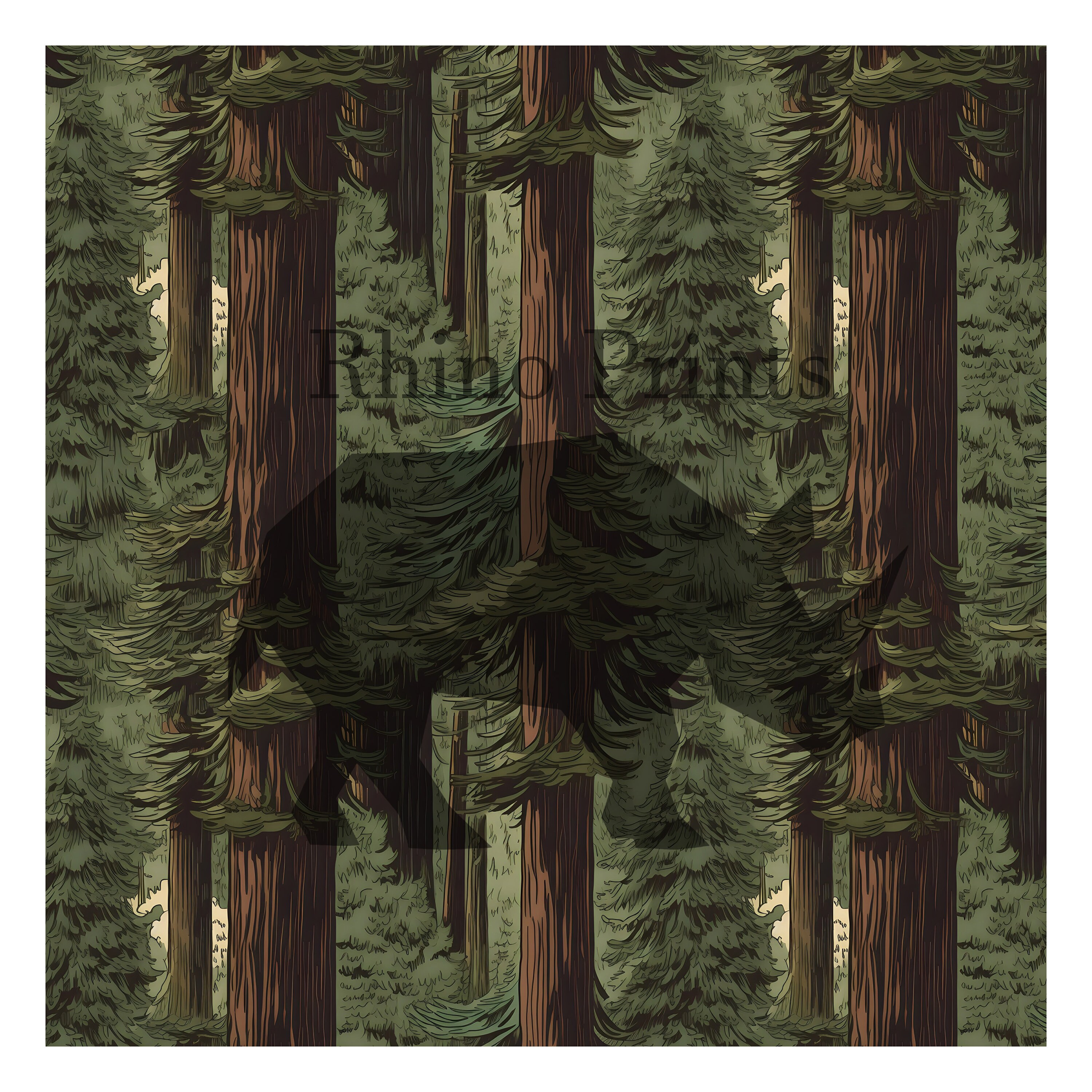 Red Forest Pattern REDWOOD FOREST 8 Seamless Patterns, Nature Pattern, Forest Wallpaper ...