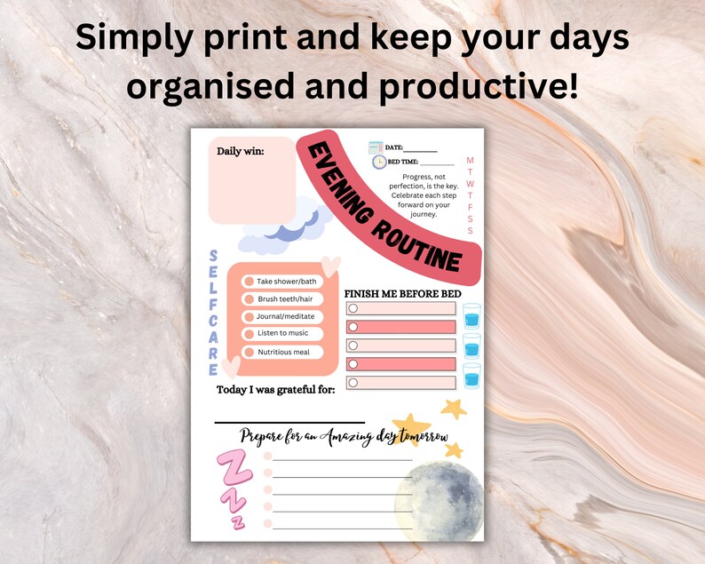 Adhd Planner Printable Adhd Planner Adhd Organizer Pdf Adhd Etsy