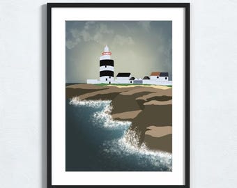 Hook Head Lighthouse - Digital Print Wall Decor