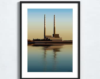 Poolbeg Chimneys - Digital Print Wall Decor