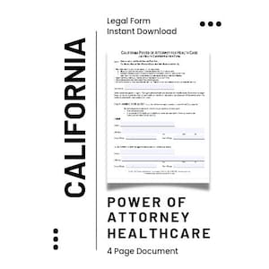 California Power Of Attorney Healthcare
