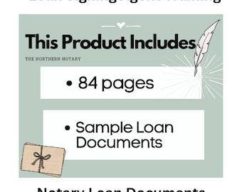 Notary Loan Signing Agent Documents with Instructions - 84 Pages