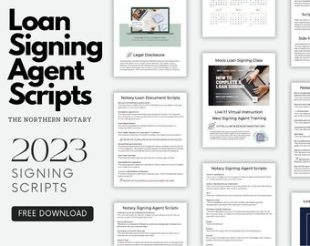 Notary Loan Signing Agent Scripts | Notary Scripts | Loan Signing Agent | Notary Signing Agent | Notary Loan Documents | Notary Loan Signing