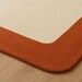 White & Rust Handmade Tufted Rug Crafted From 100% Fine Wool for ...