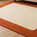 White & Rust Handmade Tufted Rug Crafted From 100% Fine Wool for ...