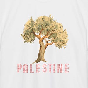 T-shirt oversize Olive Tree Palestine - Maglietta oversize Free Palestine, Streetwear Palestine, Maglietta unisex Palestine, Resistenza