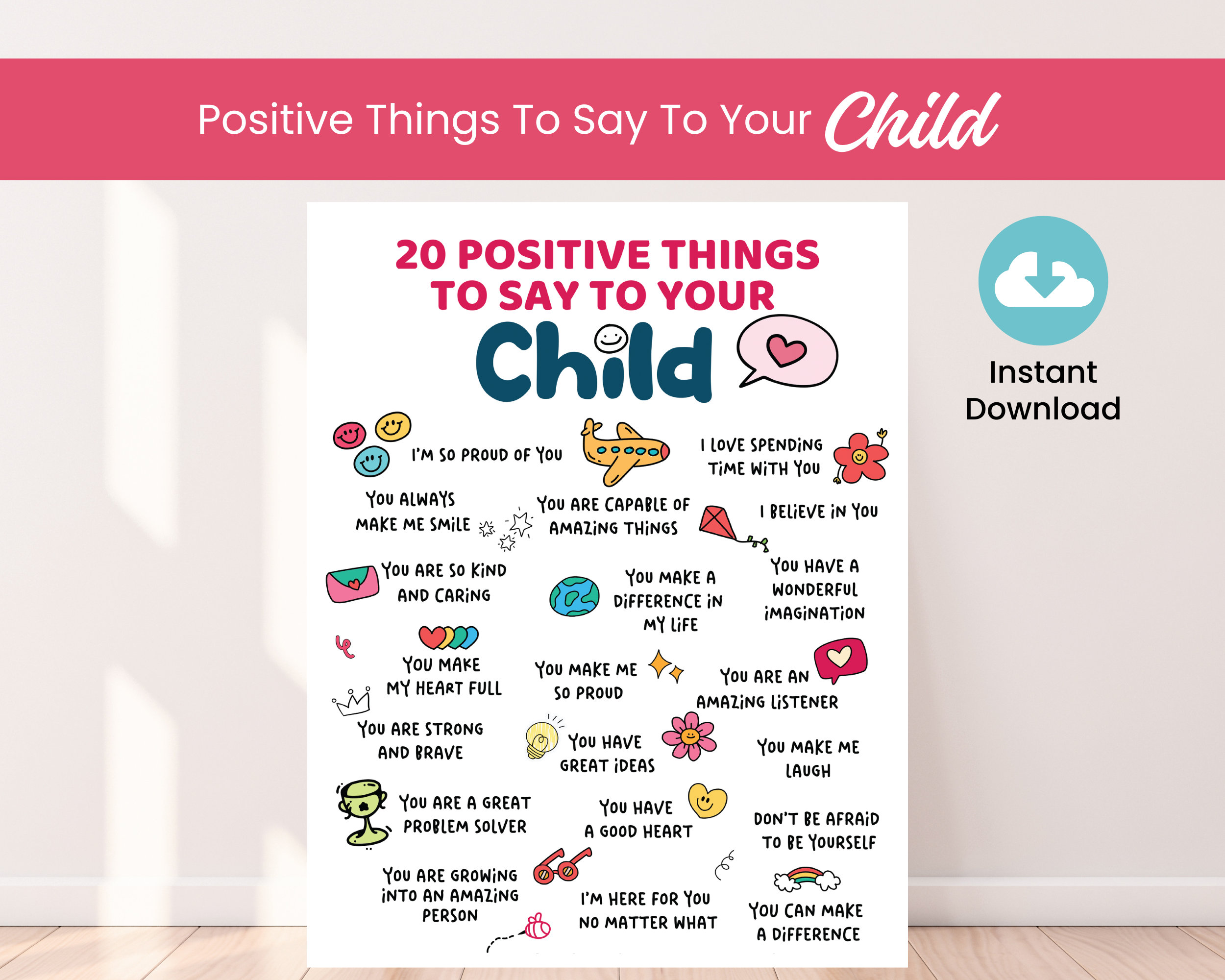 Targa in metallo con scritta in lingua inglese Positive Affirmations