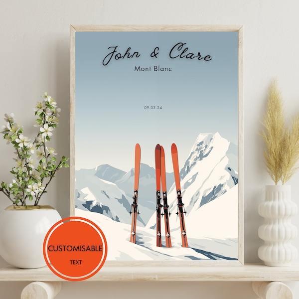 Skihut wanddecoratie | Dames Skiërs | Skiposter | Retro-afdrukken | Antieke foto | Digitale download | Vintage-poster | Kunst aan de muur |