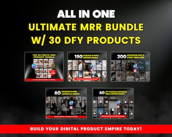 30 DFY Faceless Marketing MRR Bundle: Canva Templates, Guides (PDF)