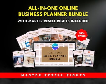 Online Business Planner Bundle: Canva Templates, Etsy & Shopify (Digital Product)