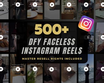 500+ Faceless Instagram Reels: DFY Content Bundle (MRR)