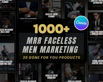 Faceless Men Marketing Bundle: 20 DFY Digital Products (PLR MRR)