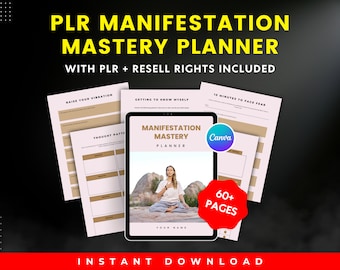 PLR Manifestation Planner: Canva Template with Resell Rights (A4)