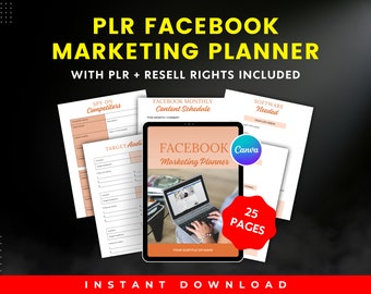 Facebook Marketing Planner: Canva Editable Template (A4 Printable)