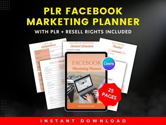 Facebook Marketing Planner: Canva Editable Template (A4 Printable)