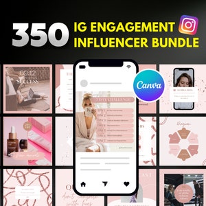 PLR Instagram Engagement Post Template Bundle l 350 Canva Instagram Templates l Instagram Story Engagement l For IG Influencers & Creators