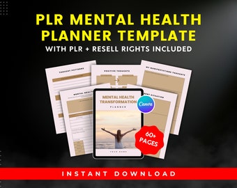 Planejador de Transformação em Saúde Mental: Diário A4 para impressão (Canva Editável, PLR)