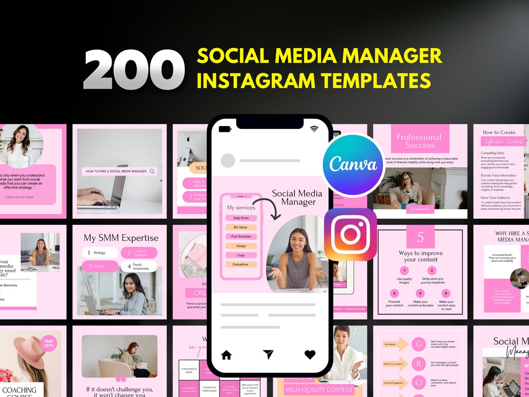 Social Media Manager Instagram Templates L Social Media Marketing