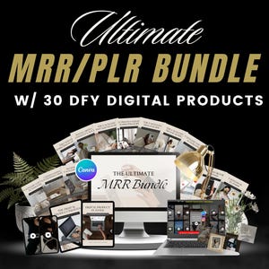 Ultimate Faceless Make Money Online MRR PLR Bundle l 30+ DFY Digital Products l Faceless Digital Marketer Starter Kit l Master Resell Rights