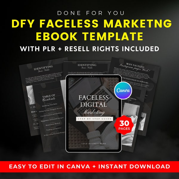 Guide de marketing numérique sans visage DPP 2 | Cadeau sans visage/Aimant en plomb/De For You Ebook | Bobines sans visage en prime | Droits de marque privée (DPP)