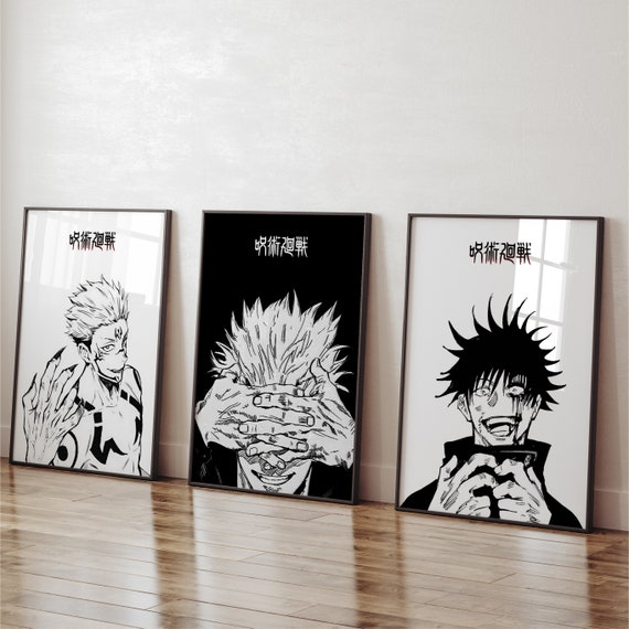 Jujutsu Kaisen Posters 3 Piece Set Manga Art Anime Wall Print Minimalist  Painting Set of 3 Gallery Colorful Art Satoru Gojo, Kinji Hakari -   Hong Kong