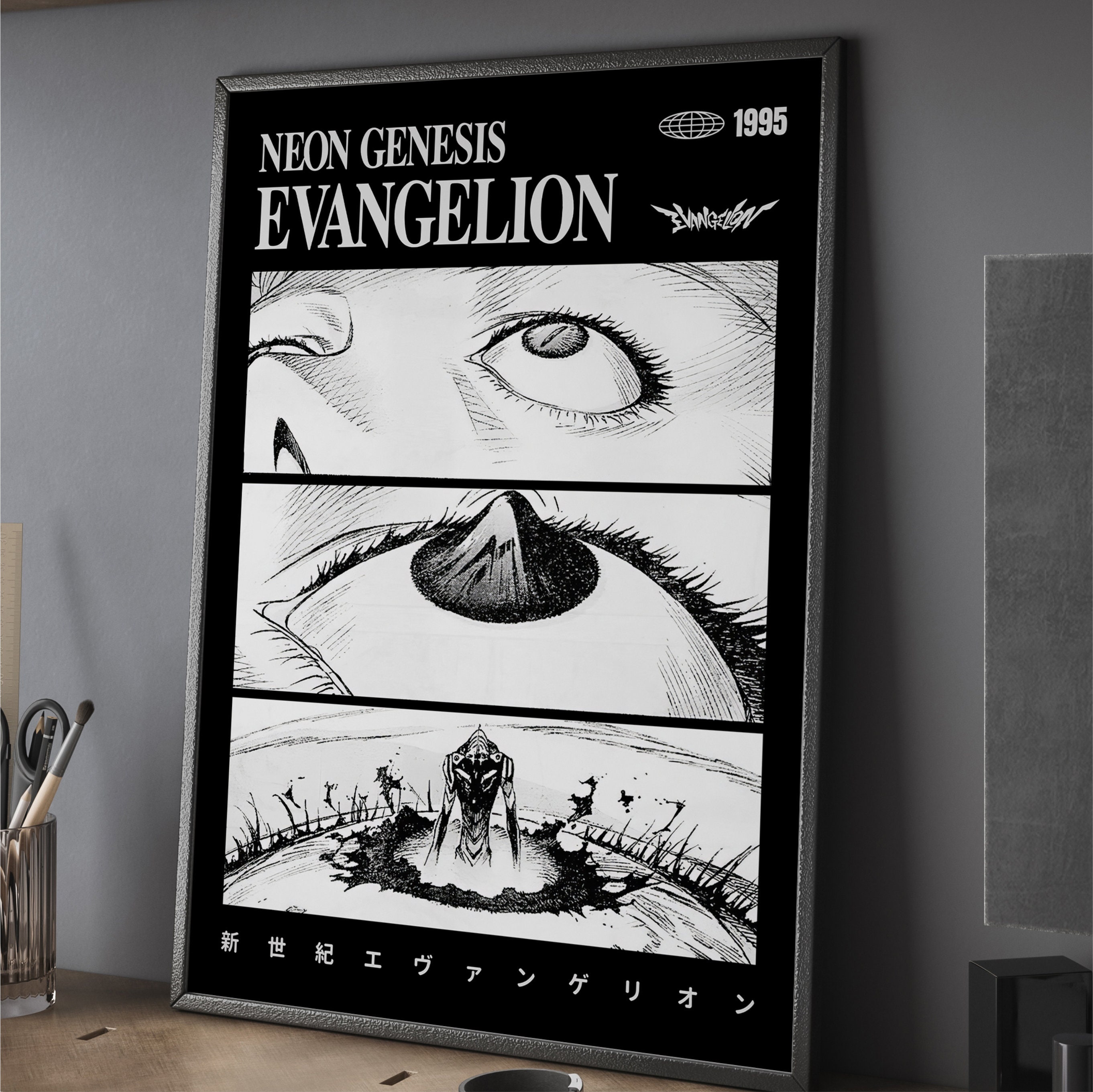 Neon Genesis Evangelion Poster 3 Set Framed Anime Wall Art, Japanese Anime  Poster, Mecha Anime Art Print, Neon Genesis Evangelion Gift 