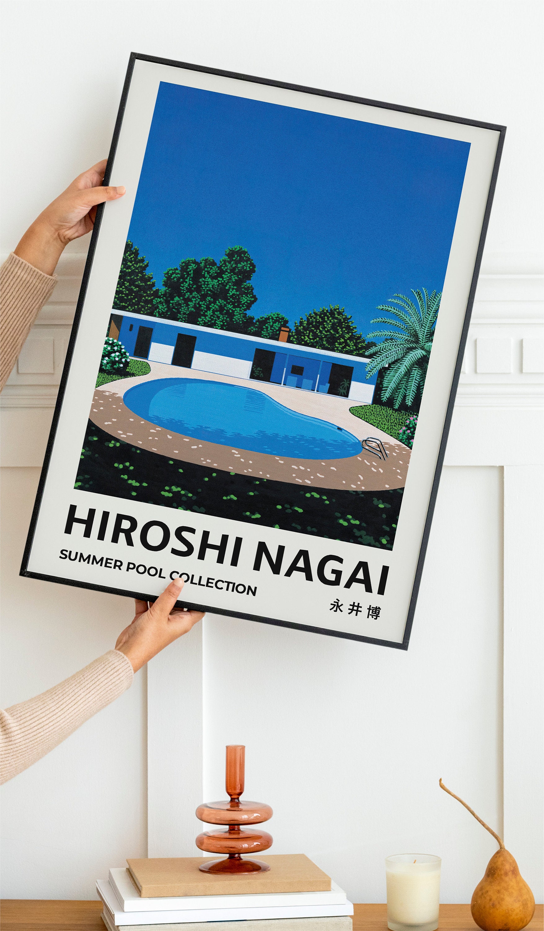 Hiroshi Nagai Set of 3 Pool Collection Posters Print Vintage