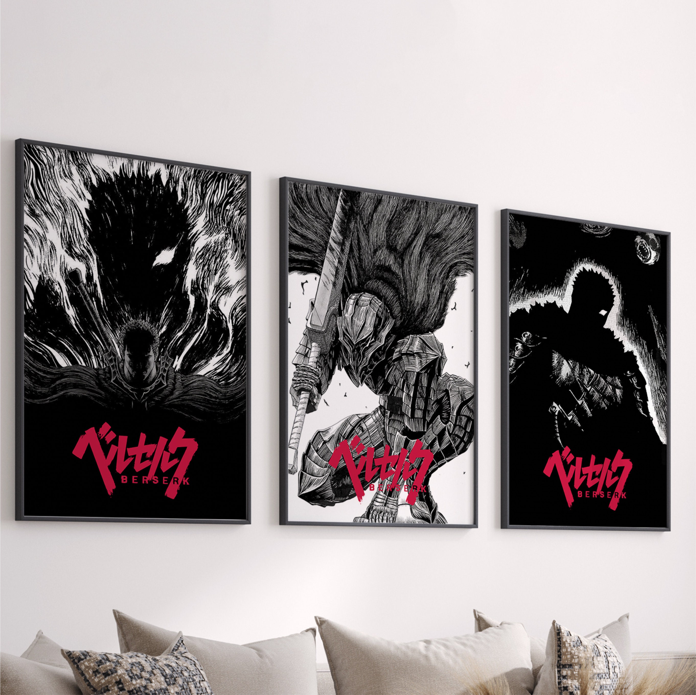 Retro Anime Berserk Posters Manga Griffith Guts Kraft Paper Prints Vintage  Home Room Bar Cafe Aesthetic Art Wall Decor Painting