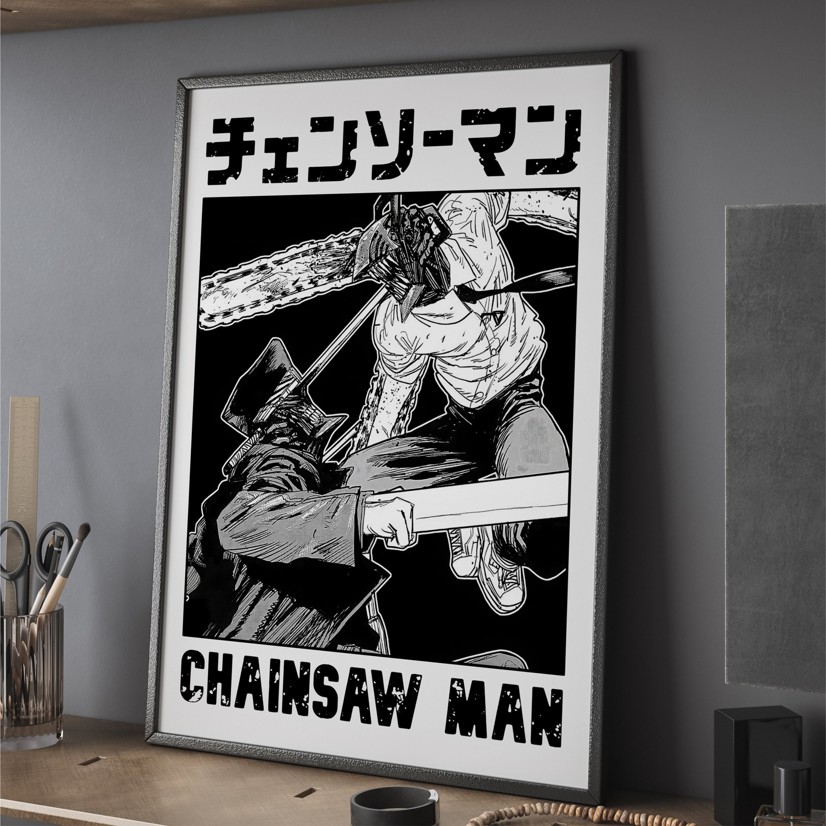Chainsaw Man Official Anime Art Book CSM + Poster + Stickers