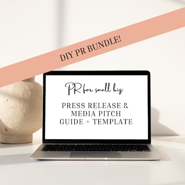 PR bundle: Press release & pitch guide and template, DIY public relations