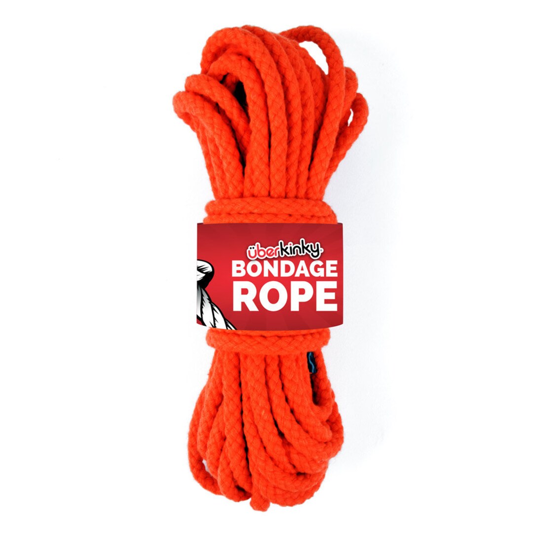 Uberkinky Braided Cotton Bondage Rope Neon Orange 32ft 10m Mature - Etsy