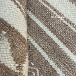 Handwoven Wool Area Rug: Boho Tribal Accent Carpet