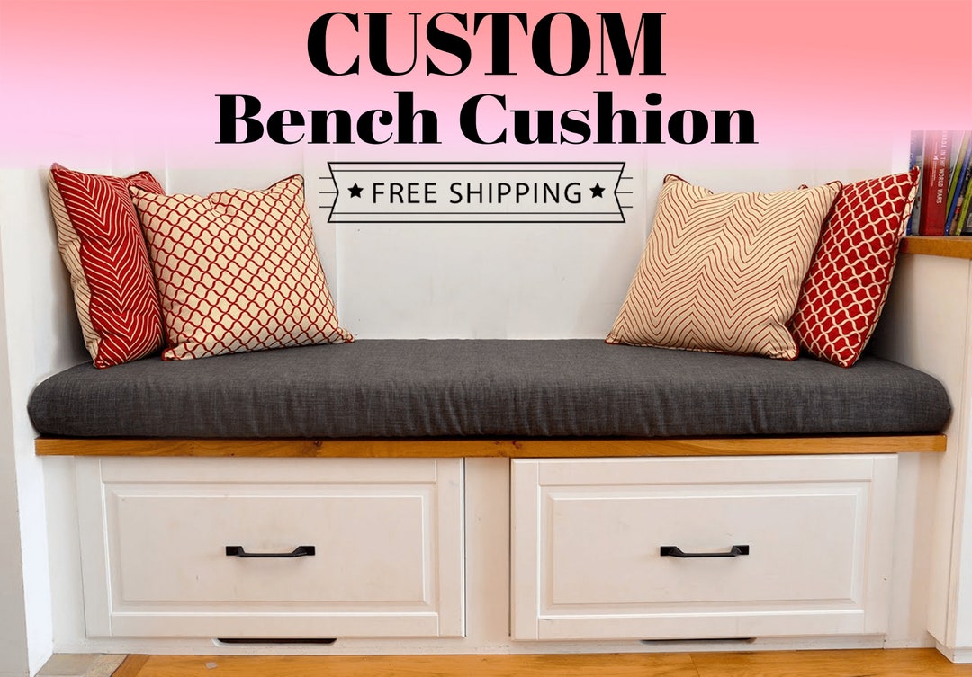 Custom Indoor Bench Cushion Waterproof Reading Nook Cushions Etsy