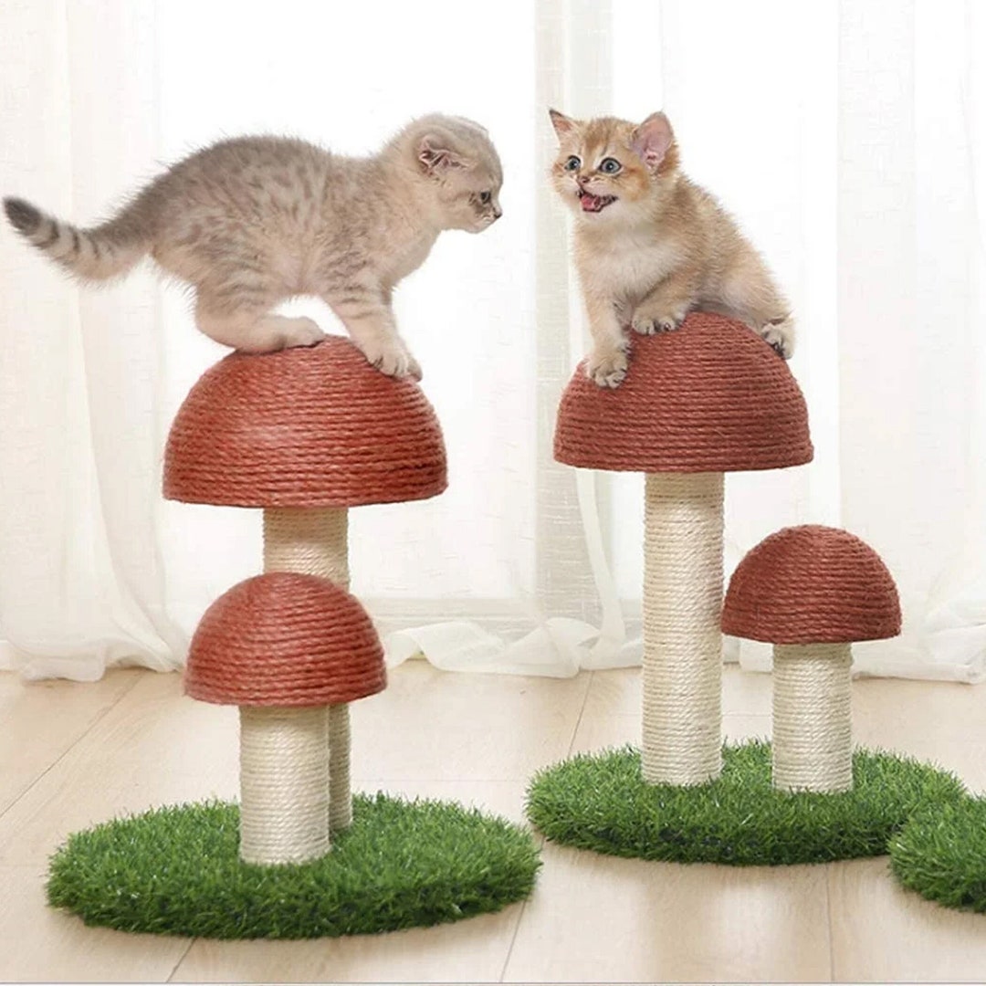 14 Mushroom Scratching Post Cat Tree Mushroom Cat Etsy