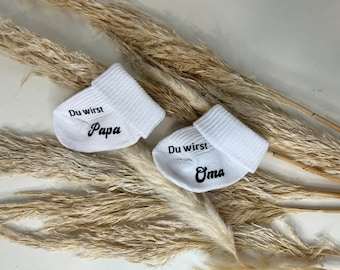 Baby Socke Schwangerschaft verkünden | Schwangerschaftsverkündung | Du wirst Papa | Du wirst Oma , Opa