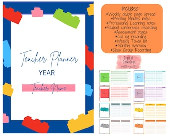 Teacher Diary / Teacher Planner - LegoBrick