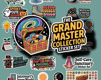 ULTIMATE Digital Sticker Bundle | All 30 Sticker Sets | Goodnotes Planner Stickers | Mega Pack Digital Journal Stickers | Transparent PNG